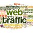 Web traffic concept in tag cloud