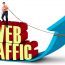 Businessman pull web traffic